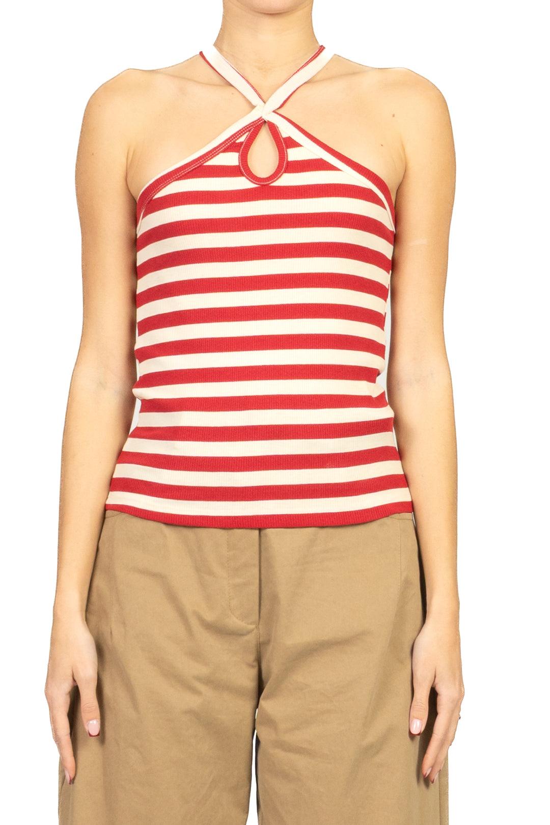 Vicolo - Top rigato scollo halter Art. UAB0252