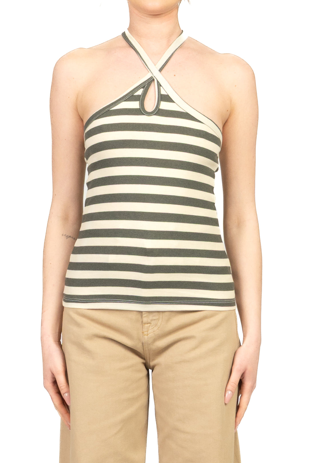 Vicolo - Top rigato scollo halter Art. UAB0252