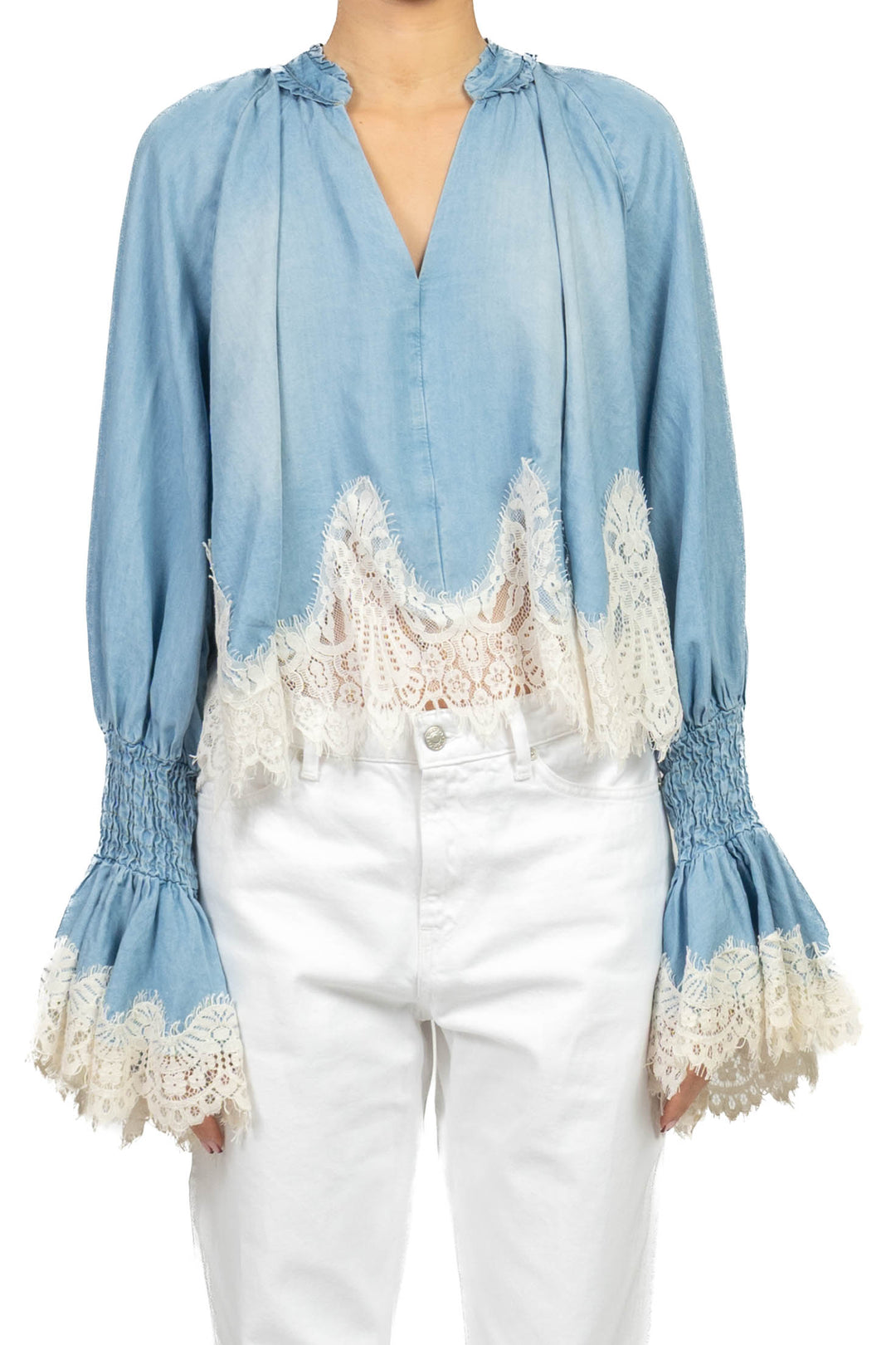Tensione In - Blusa intarsi pizzo Art. S26C436