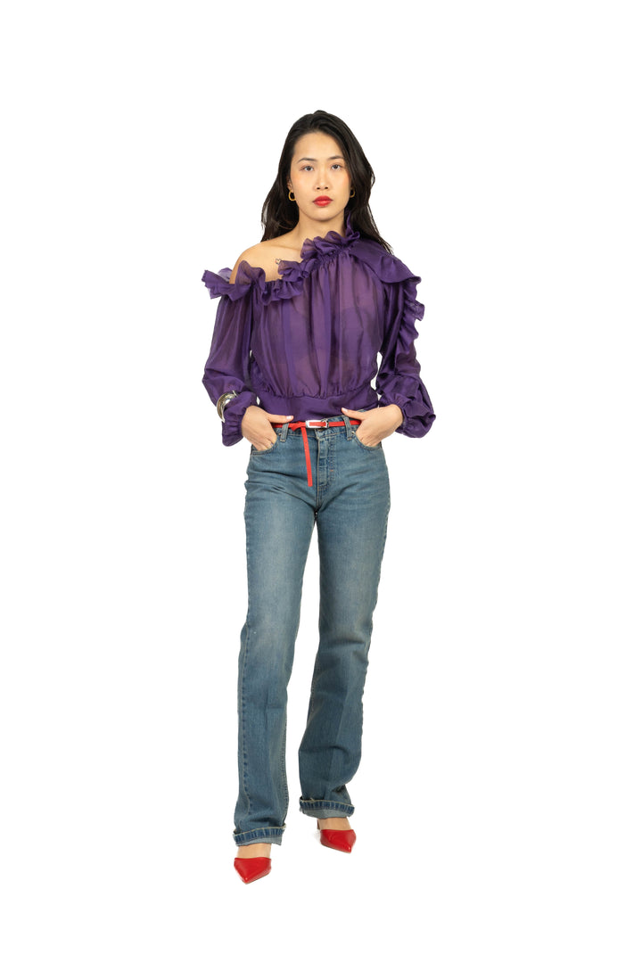 Tensione In - Blusa asimmetrica con rouches Art. PE260125