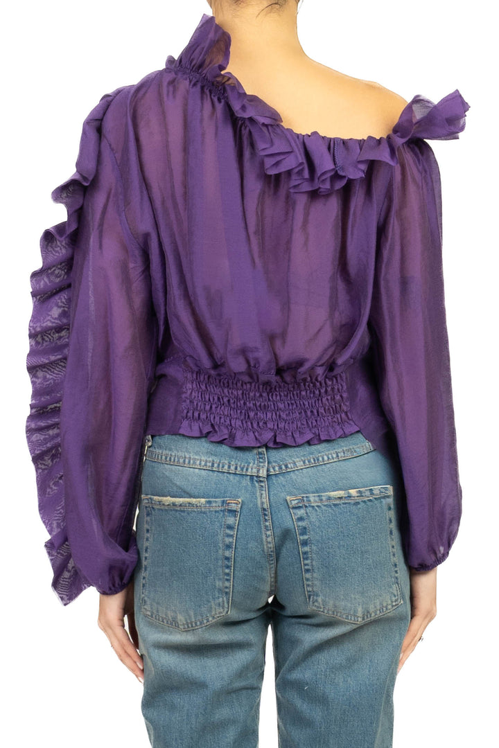 Tensione In - Blusa asimmetrica con rouches Art. PE260125