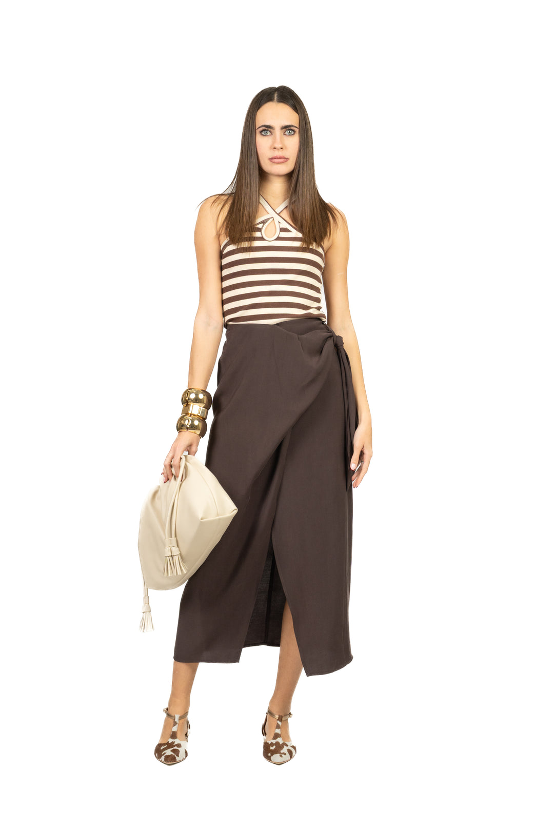 Vicolo - Top rigato scollo halter Art. UAB0252