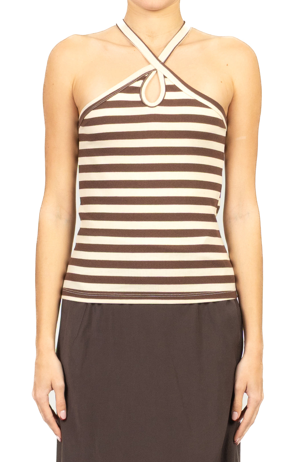 Vicolo - Top rigato scollo halter Art. UAB0252