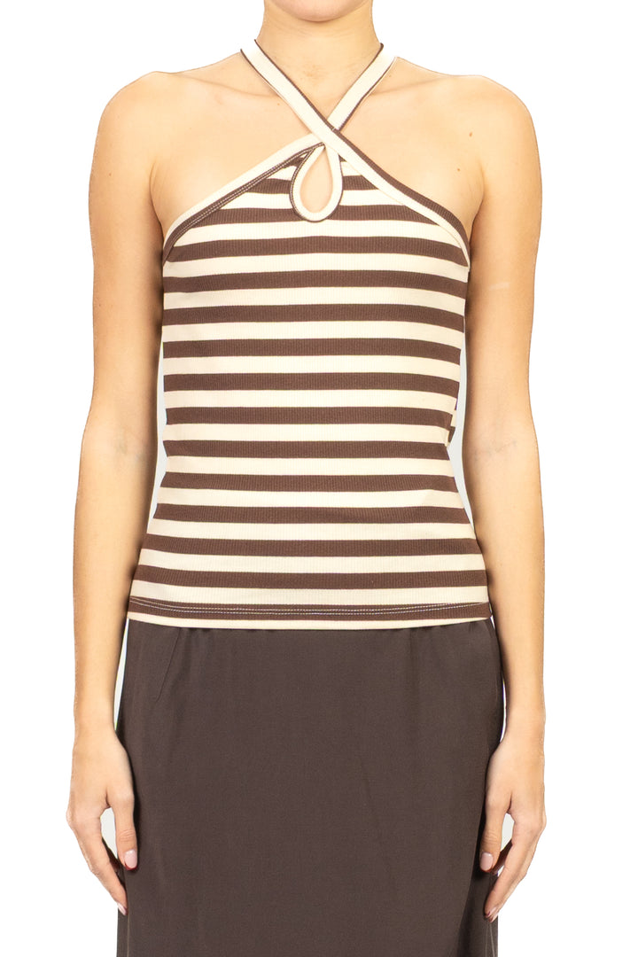 Vicolo - Top rigato scollo halter Art. UAB0252