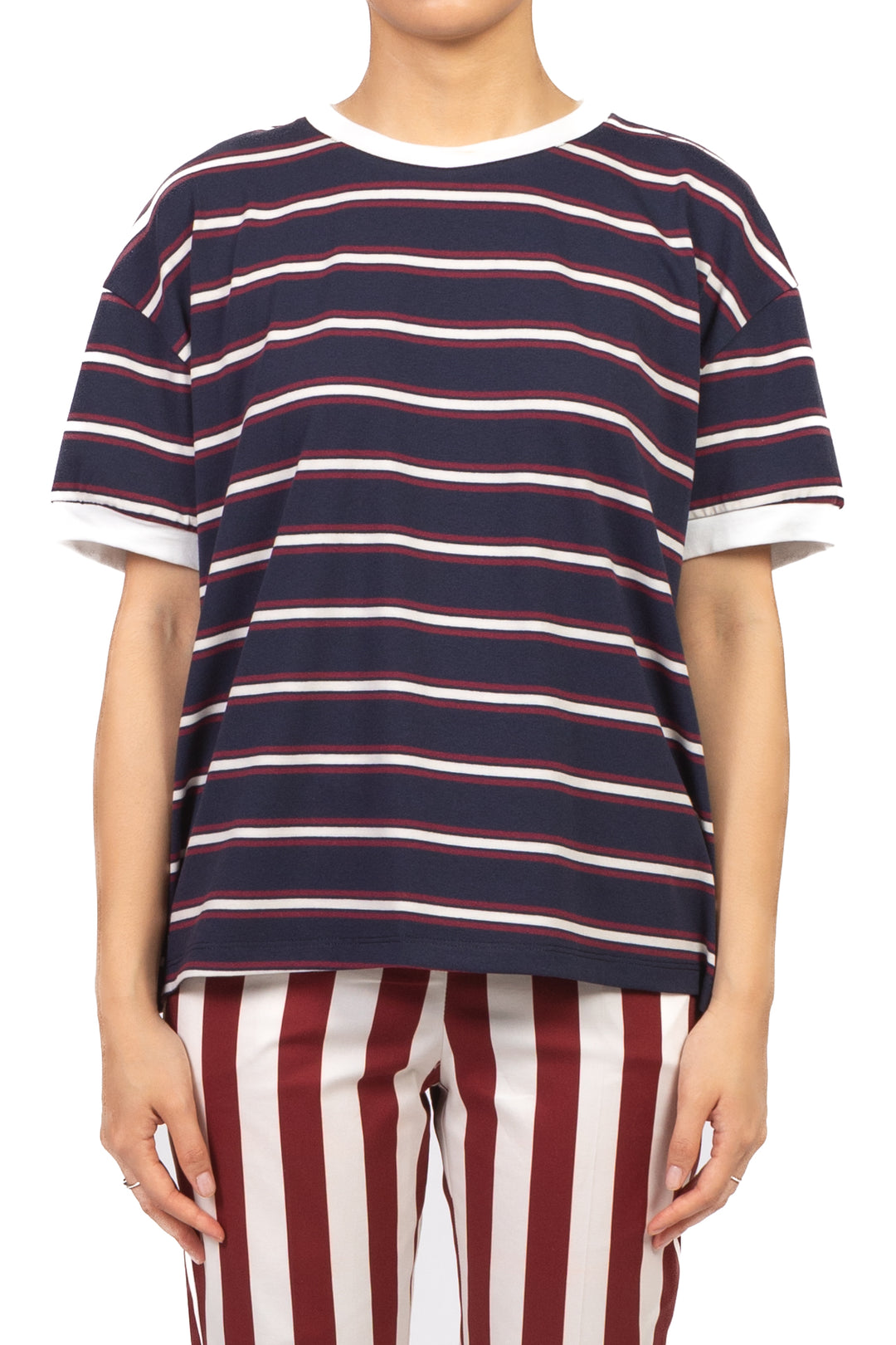Tensione In - T-Shirt  rigata mezza manica Art. 26M4893