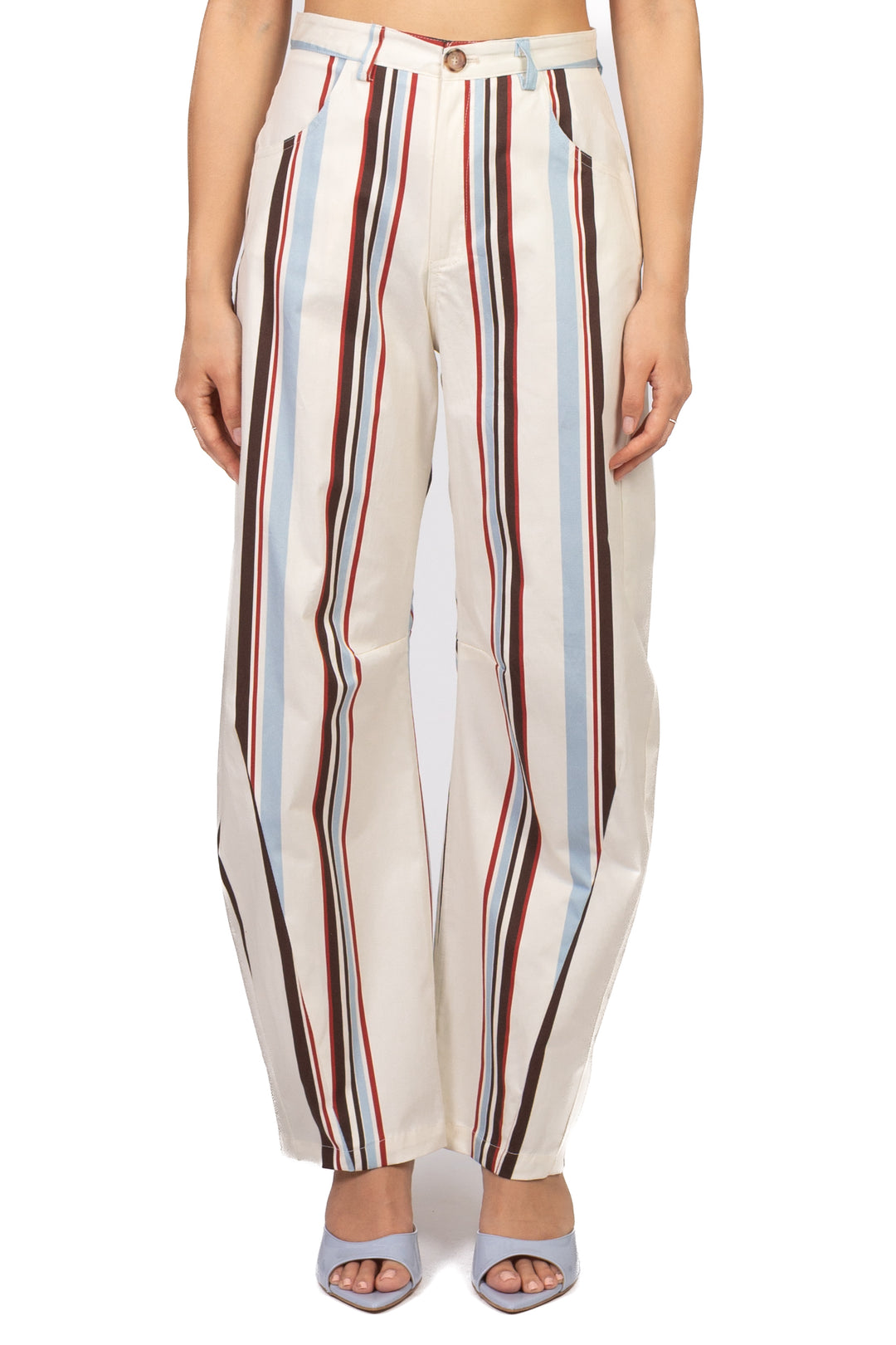 Tensione In - Pantalone barrel rigato Art. S26PH57