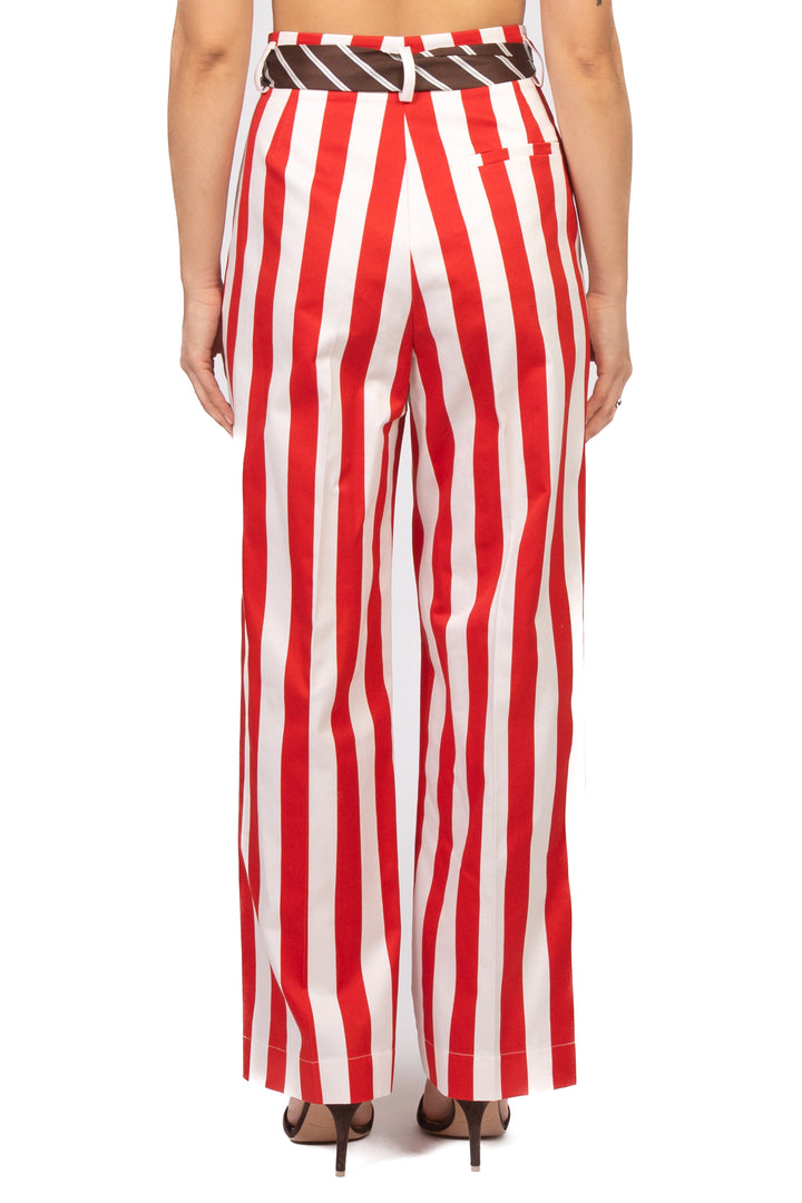 Vicolo - Pantalone rigato con cravatta in vita Art. TAB2580