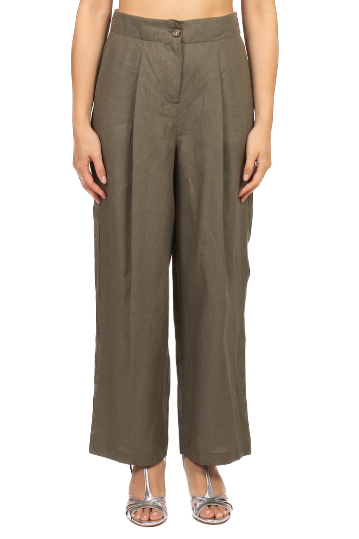 Tensione In - Pantalone in lino con pinces Art. 26P5195