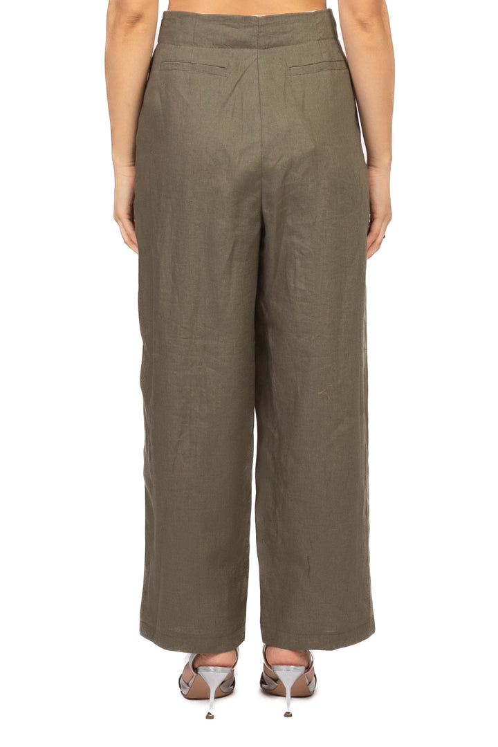 Tensione In - Pantalone in lino con pinces Art. 26P5195