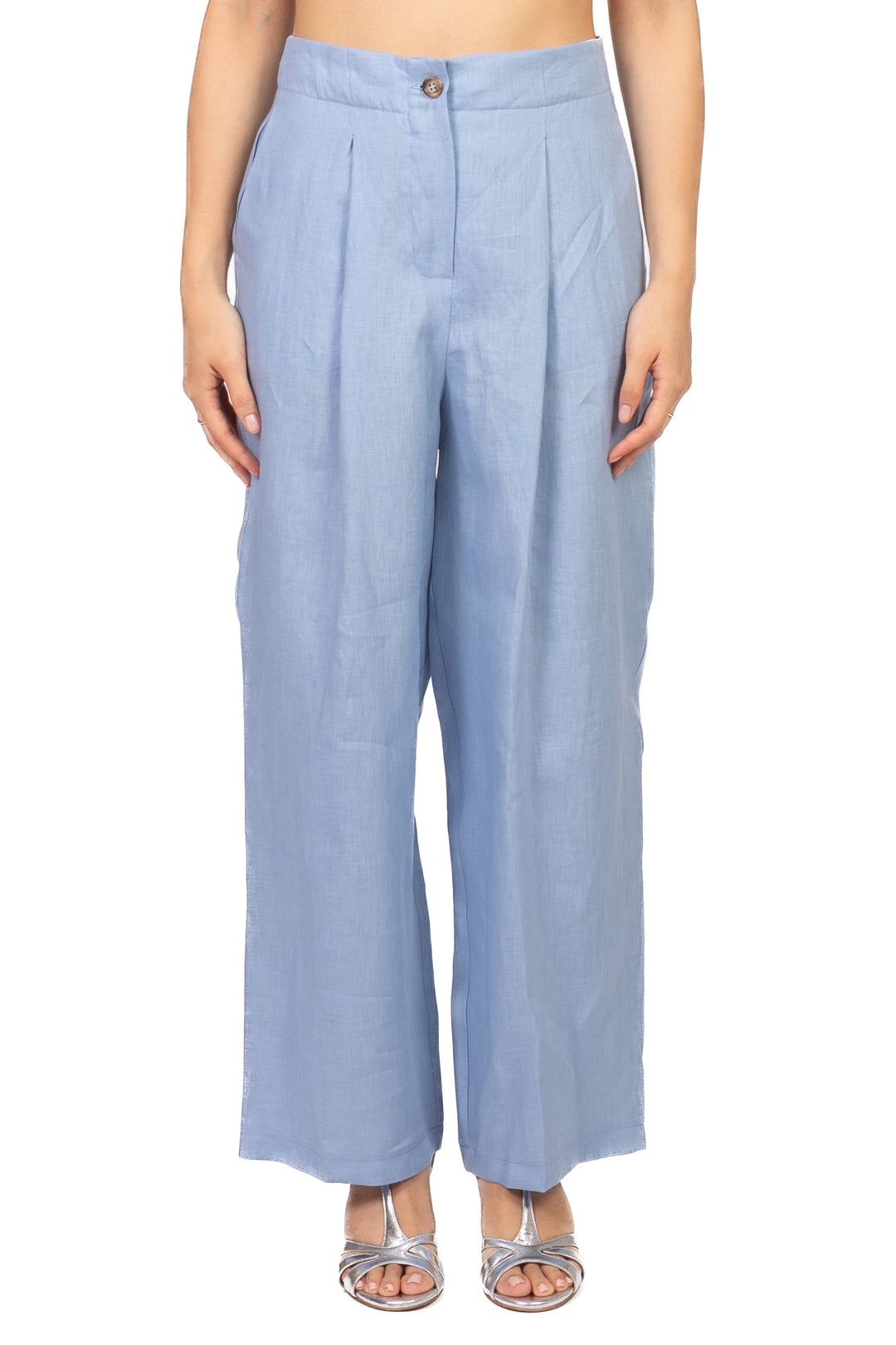 Tensione In - Pantalone in lino con pinces Art. 26P5195