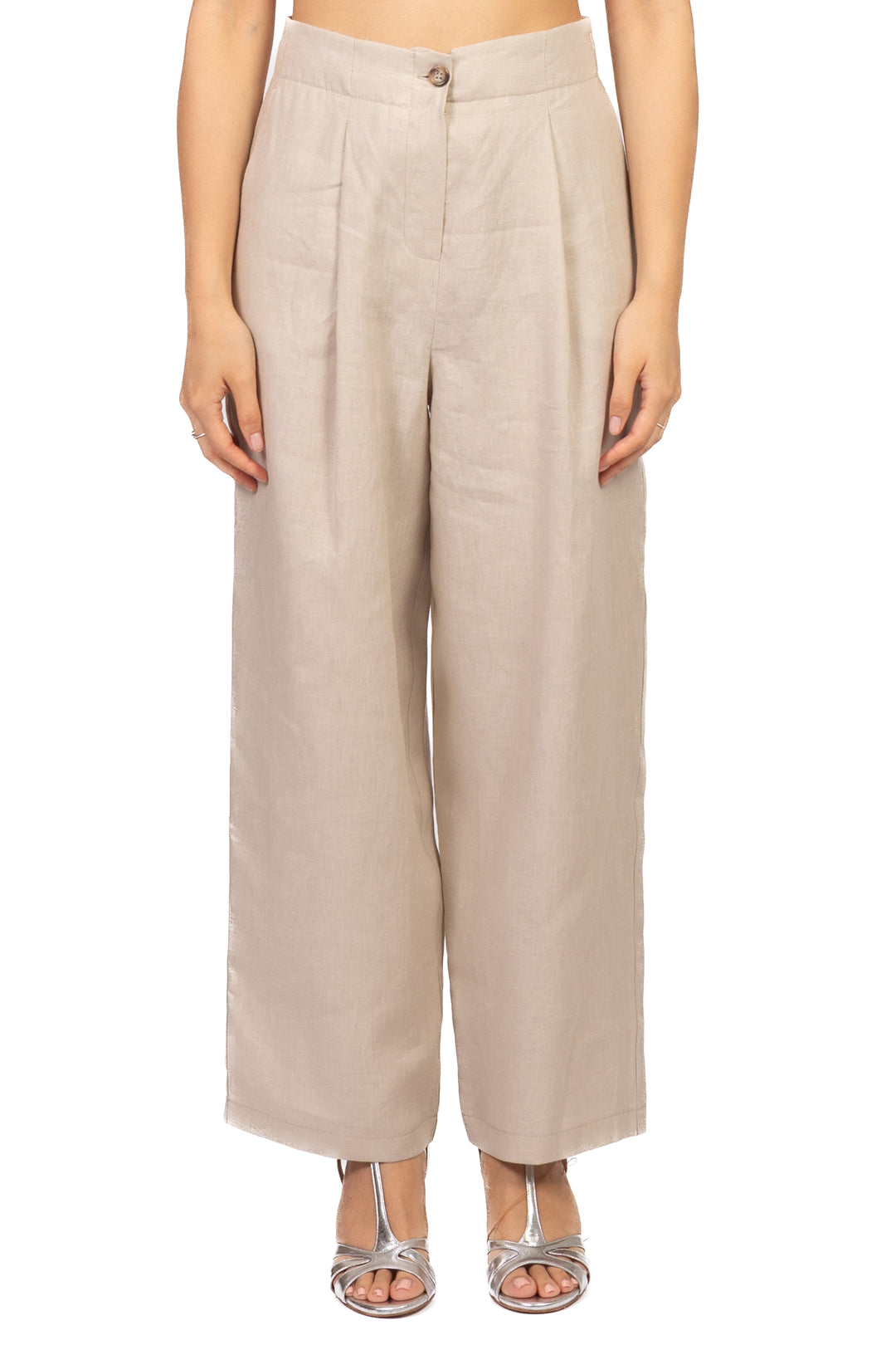 Tensione In - Pantalone in lino con pinces Art. 26P5195