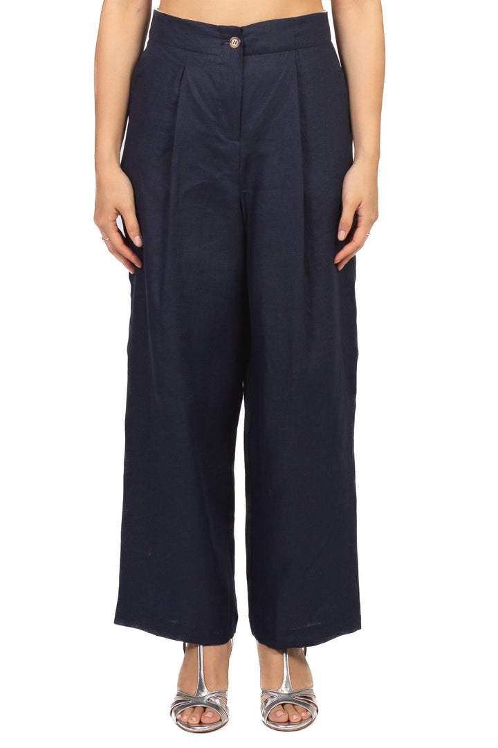 Tensione In - Pantalone in lino con pinces Art. 26P5195