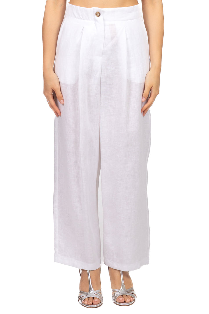 Tensione In - Pantalone in lino con pinces Art. 26P5195