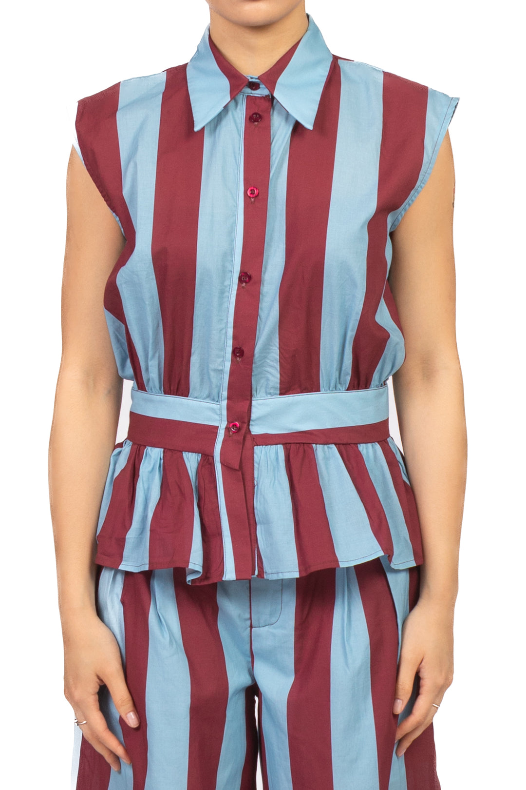 Tensione In - Camicia smanicata doppia fantasia Art. PE260287