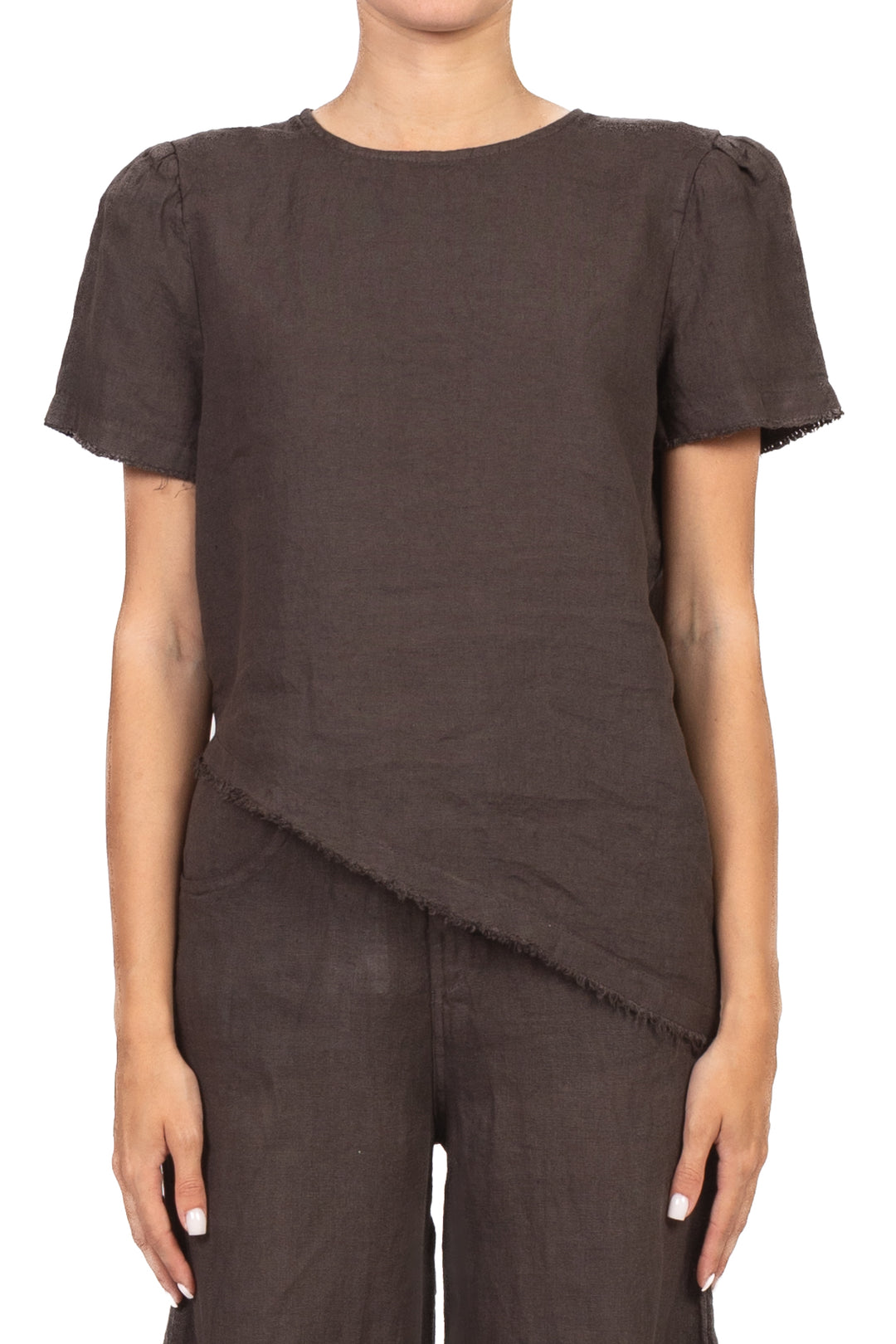 Tensione In - Maglia asimmetrica in lino Art. S26CE68