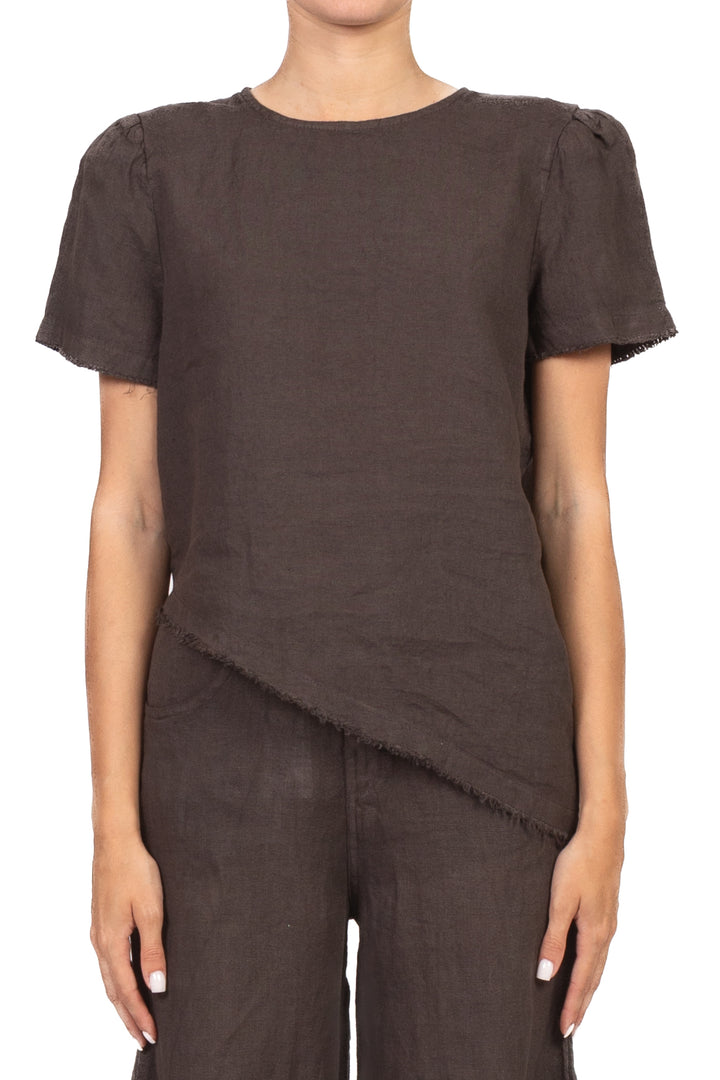 Tensione In - Maglia asimmetrica in lino Art. S26CE68