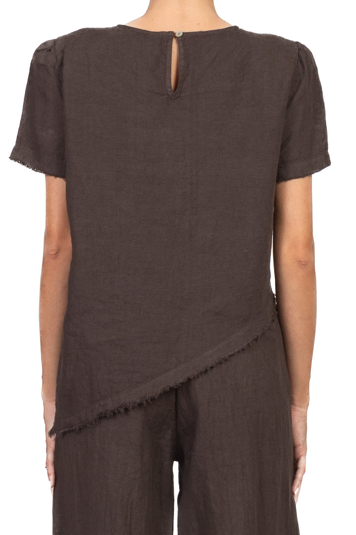 Tensione In - Maglia asimmetrica in lino Art. S26CE68