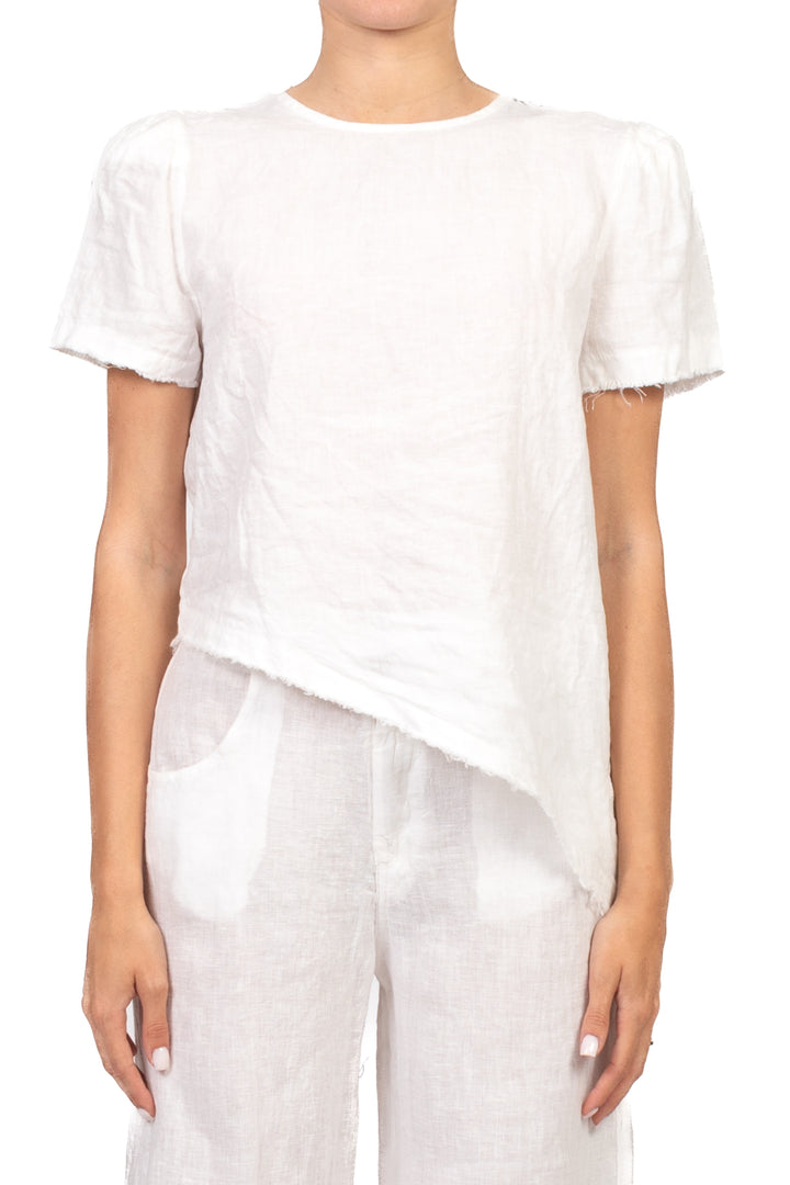 Tensione In - Maglia asimmetrica in lino Art. S26CE68