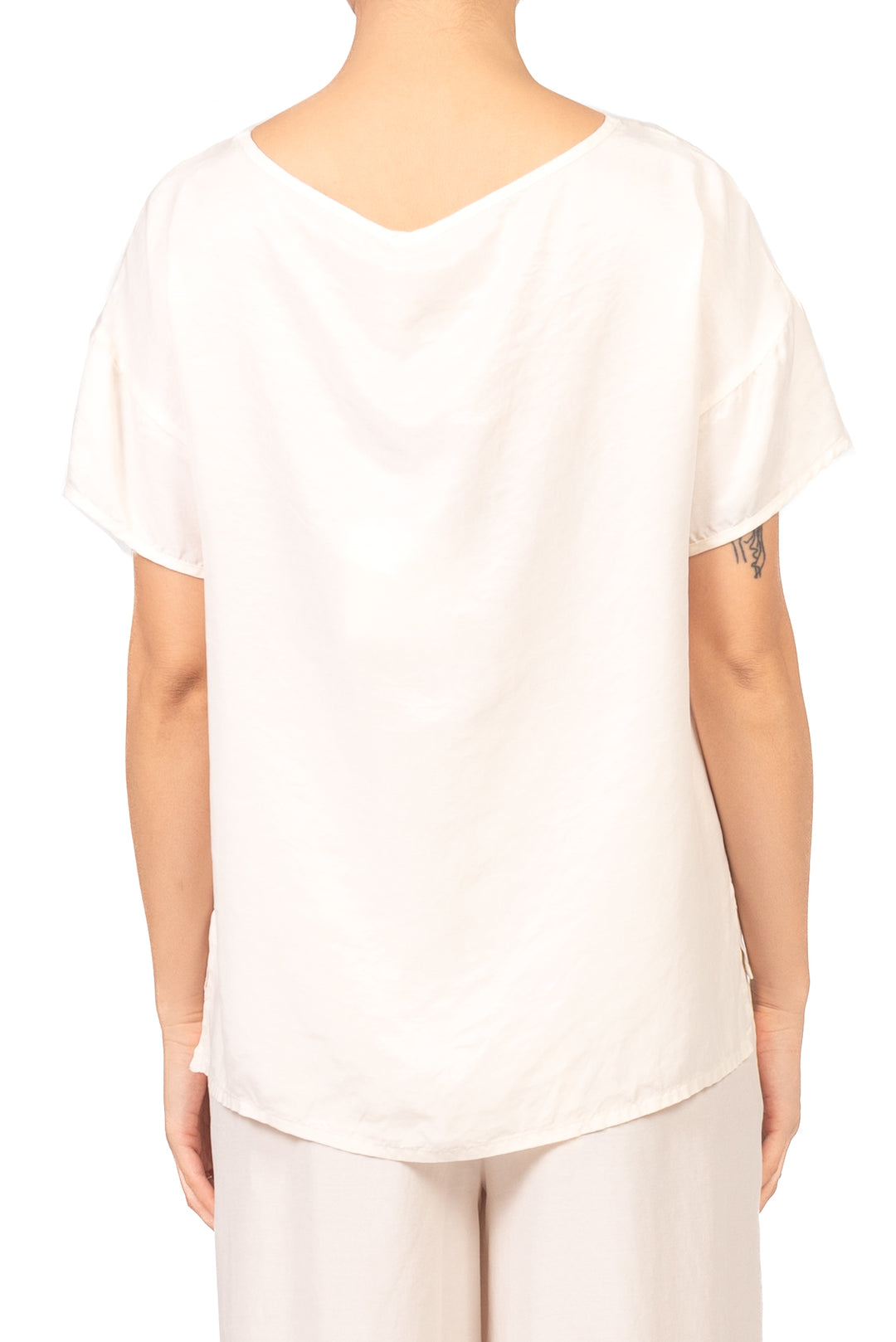 Tensione In - T-Shirt cupro scollo V con spacchi Art. 2662LO2