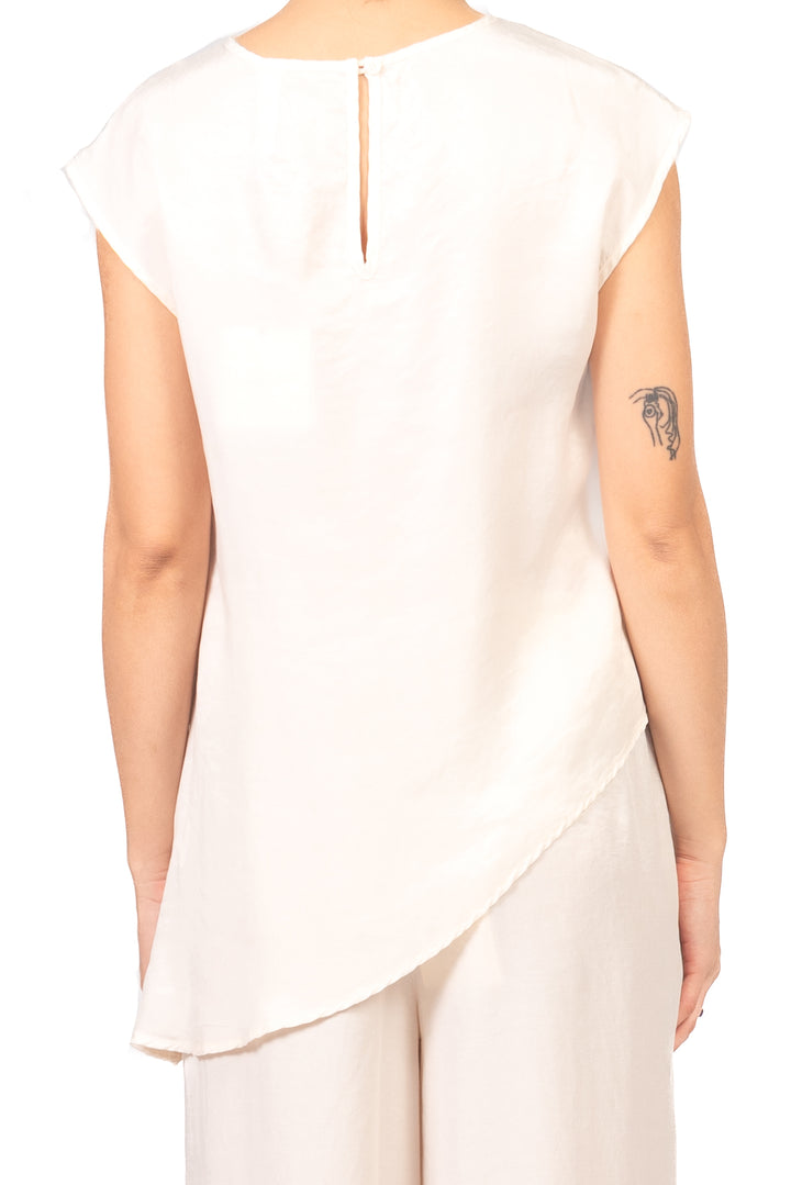 Tensione In - T-Shirt asimmetrica in cupro Art. 26223LO2