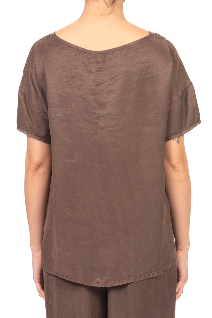 Tensione In - T-Shirt cupro scollo V con spacchi Art. 2662LO2