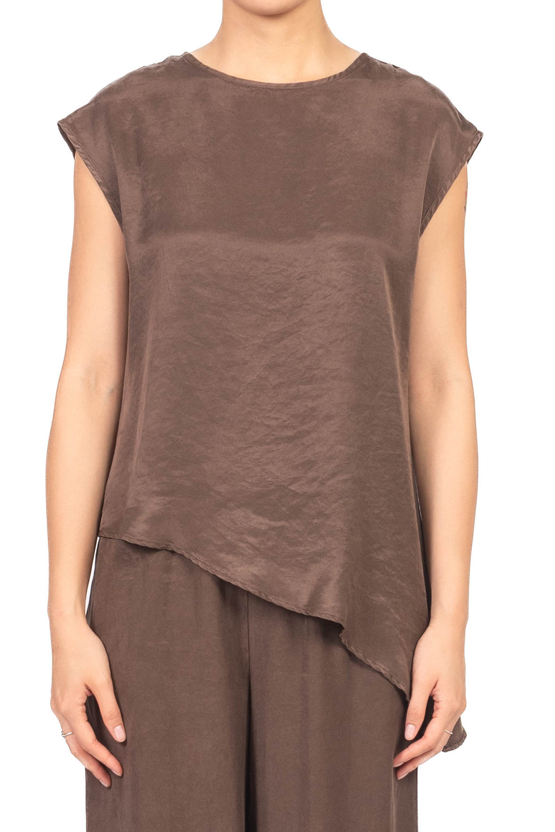 Tensione In - T-Shirt asimmetrica in cupro Art. 26223LO2