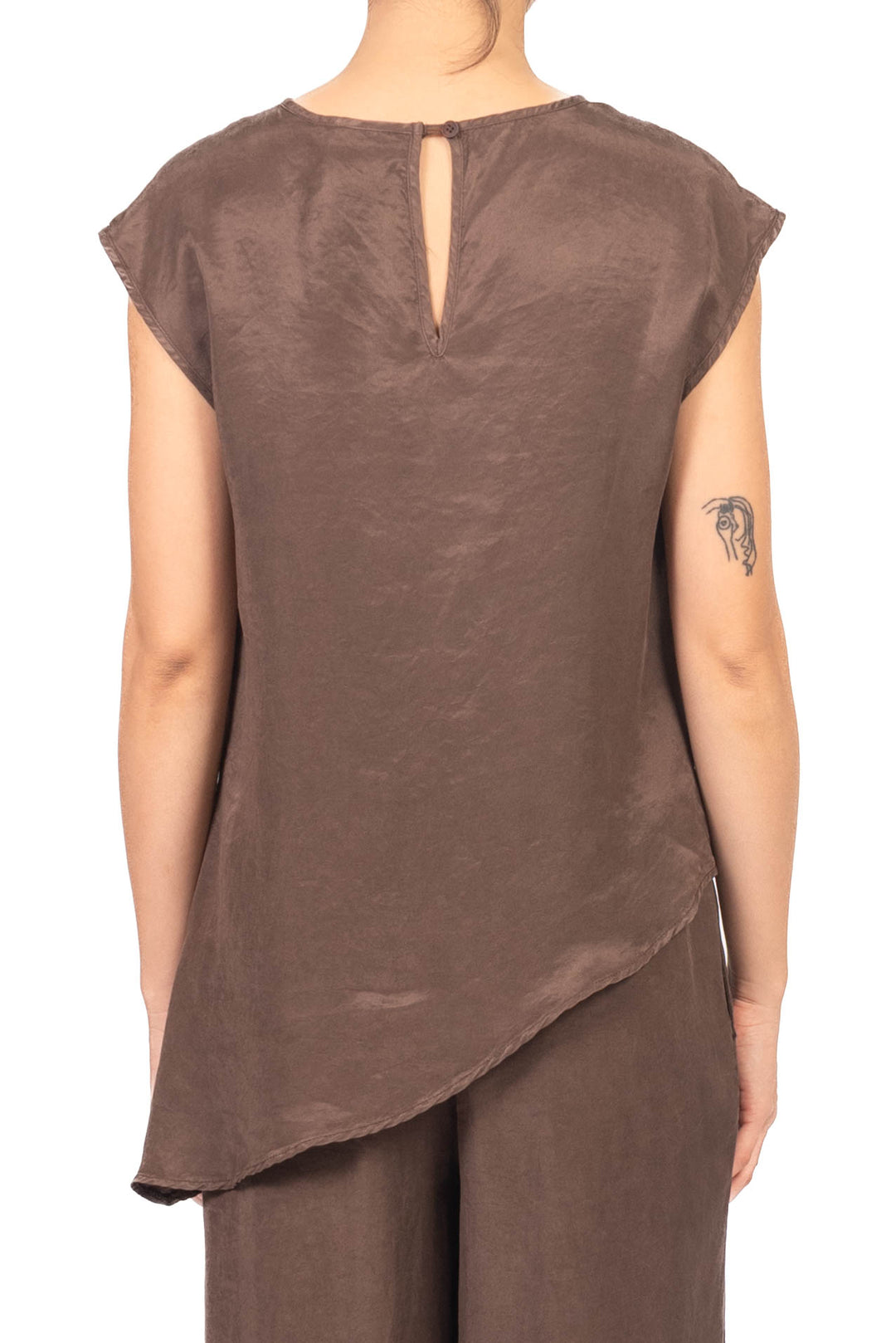 Tensione In - T-Shirt asimmetrica in cupro Art. 26223LO2