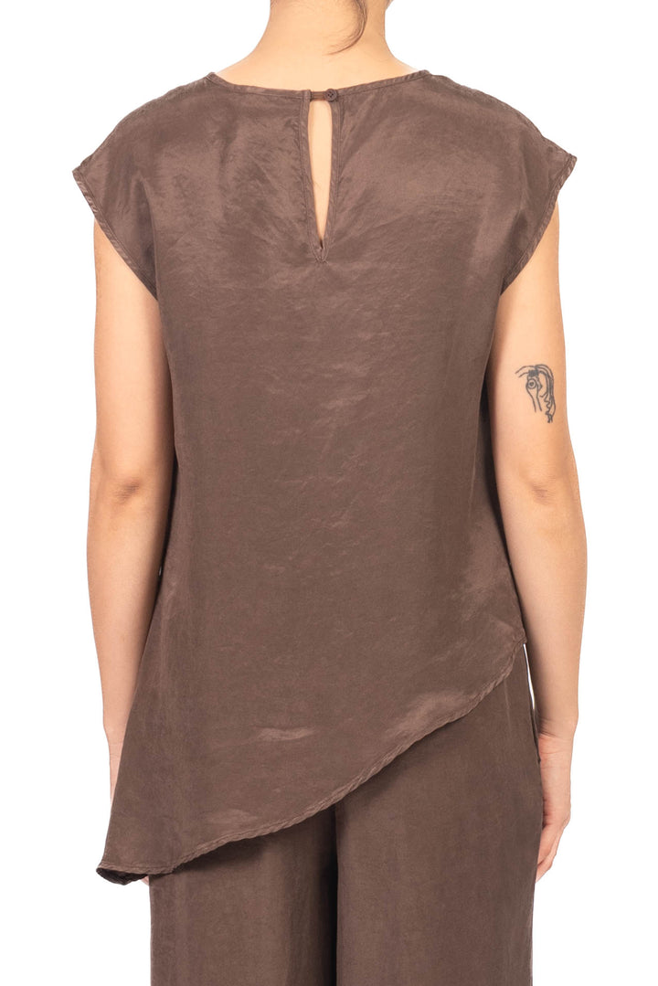 Tensione In - T-Shirt asimmetrica in cupro Art. 26223LO2