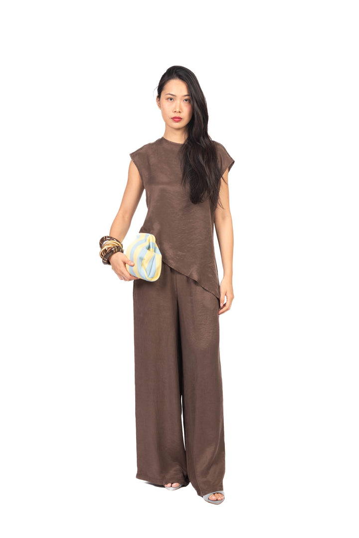 Tensione In - T-Shirt asimmetrica in cupro Art. 26223LO2