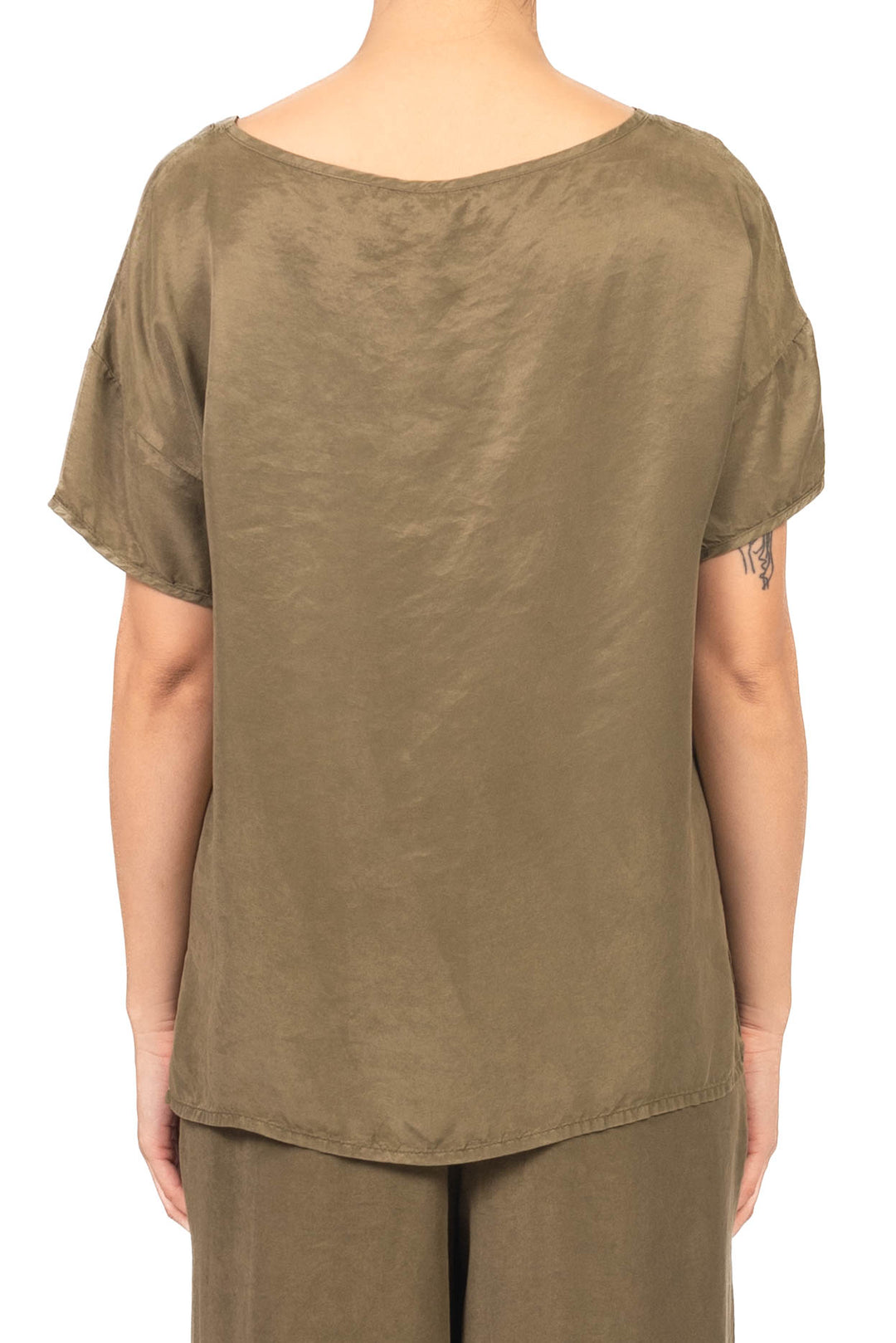 Tensione In - T-Shirt cupro scollo V con spacchi Art. 2662LO2