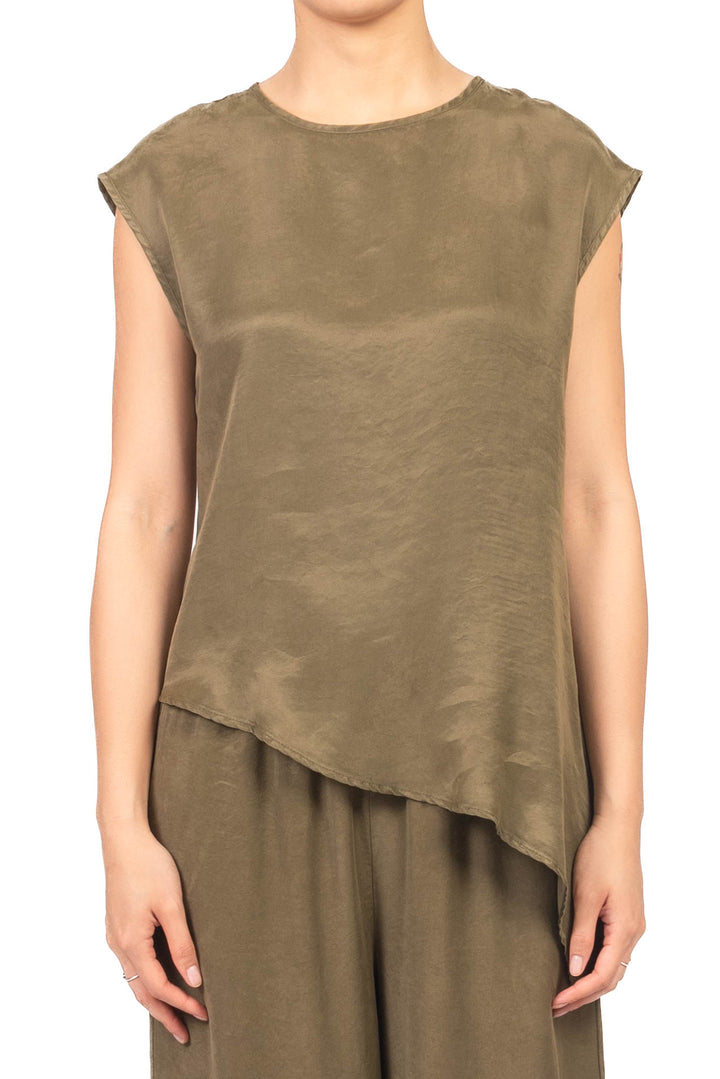 Tensione In - T-Shirt asimmetrica in cupro Art. 26223LO2