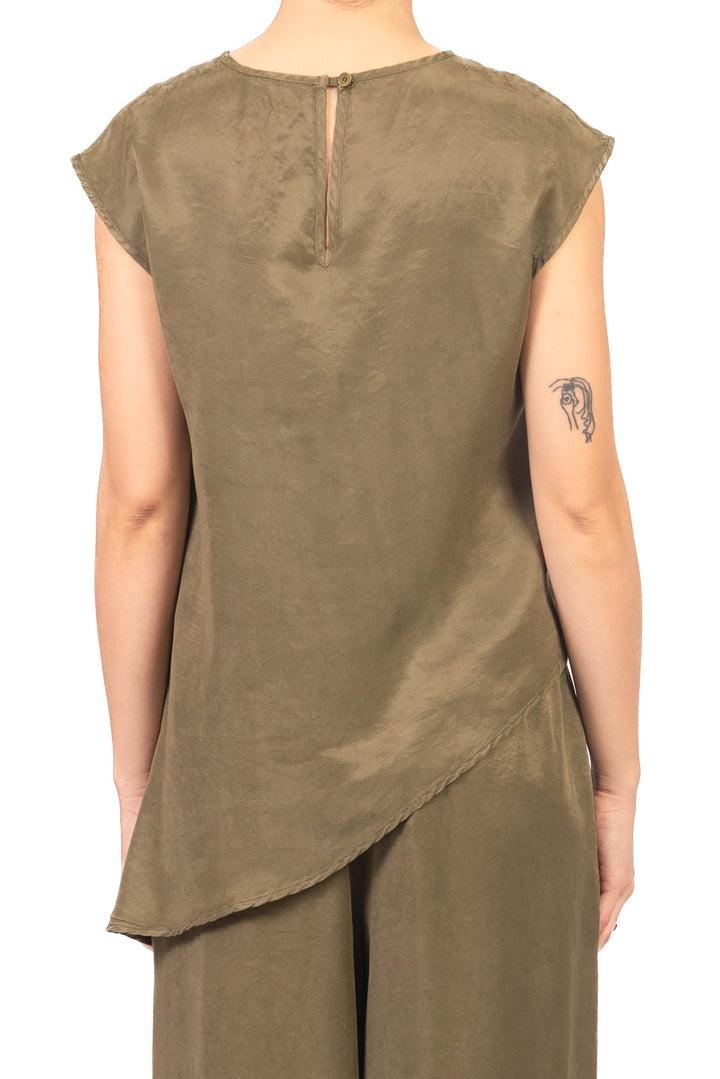Tensione In - T-Shirt asimmetrica in cupro Art. 26223LO2