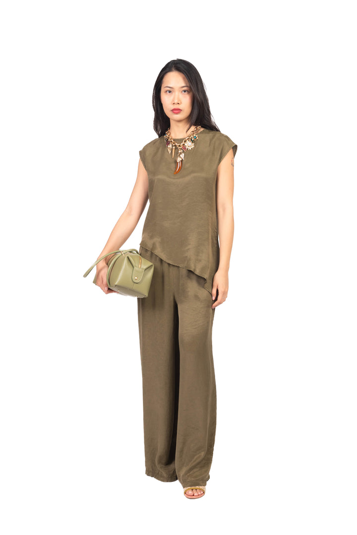 Tensione In - T-Shirt asimmetrica in cupro Art. 26223LO2
