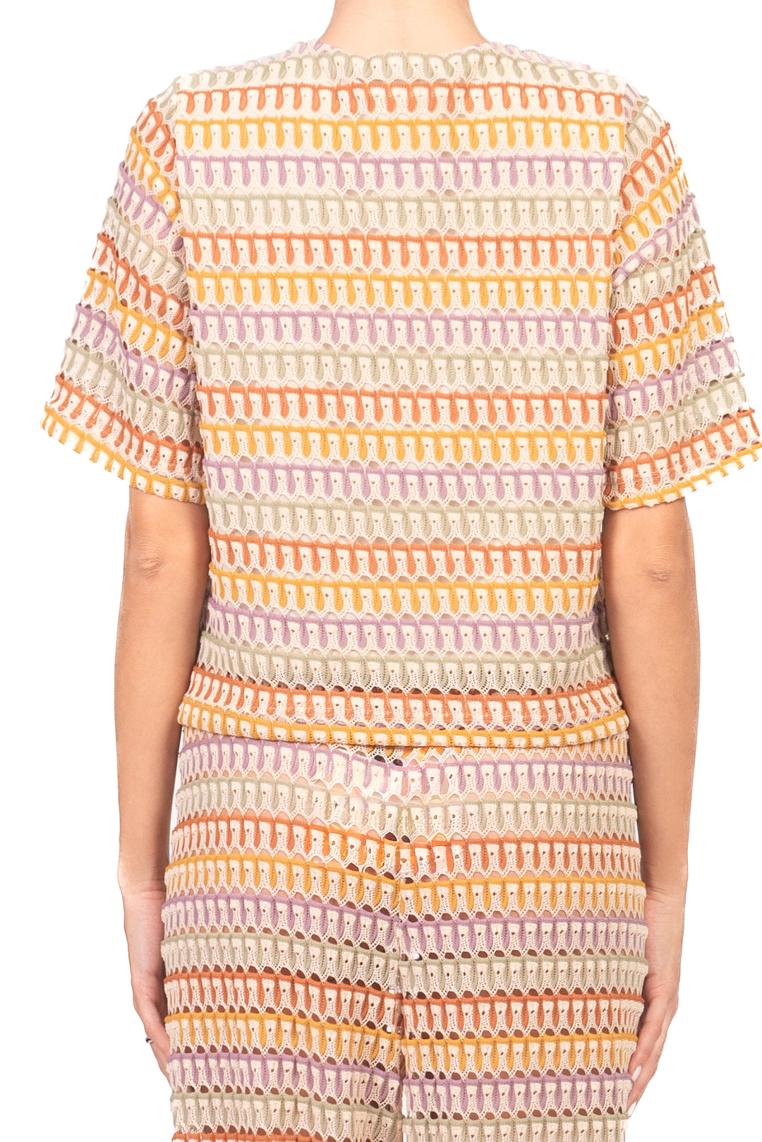 Vicolo - Maglia crop traforata Art. TAB2685