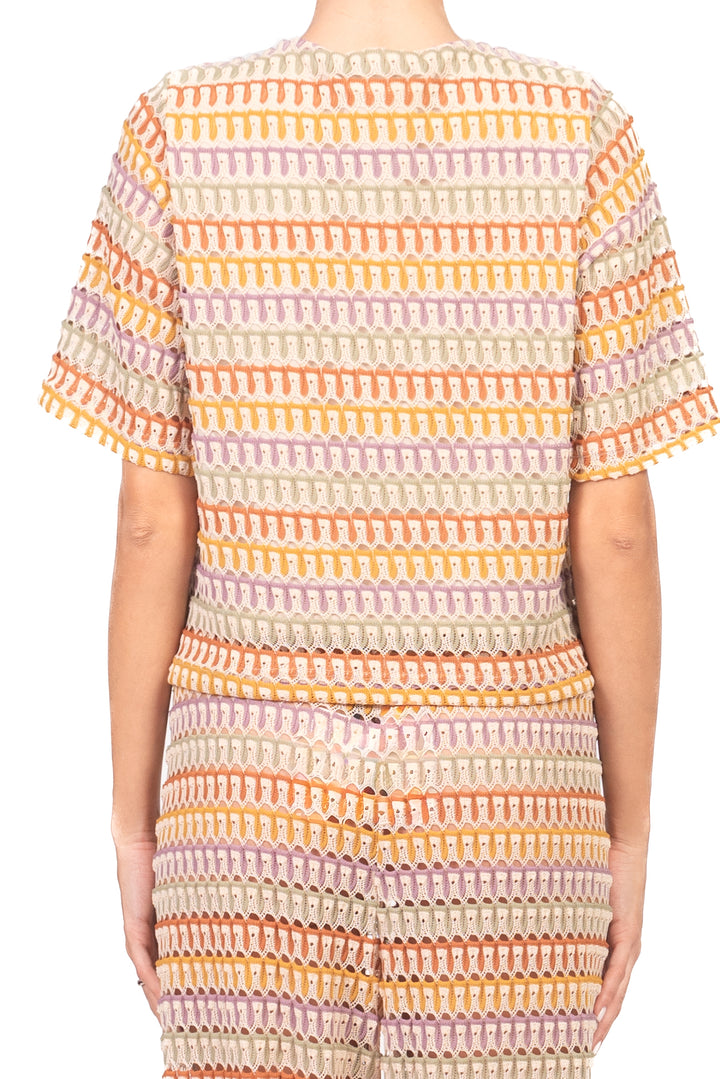 Vicolo - Maglia crop traforata Art. TAB2685