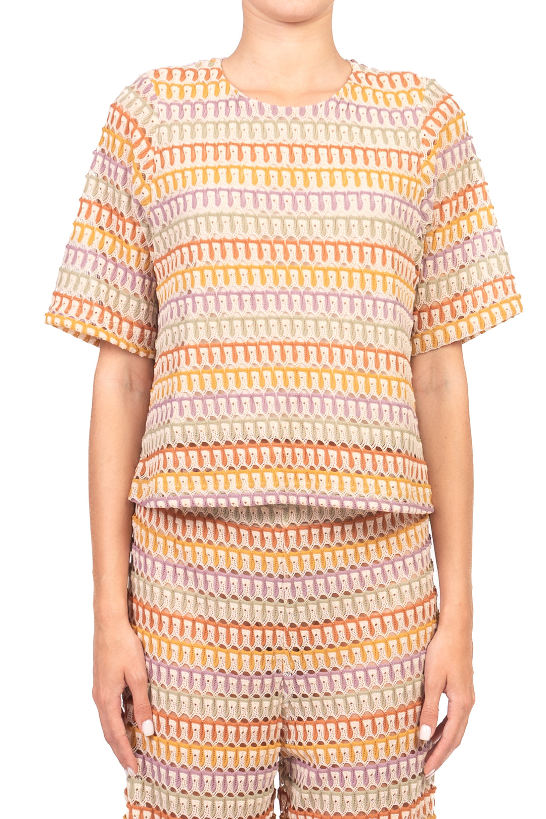 Vicolo - Maglia crop traforata Art. TAB2685