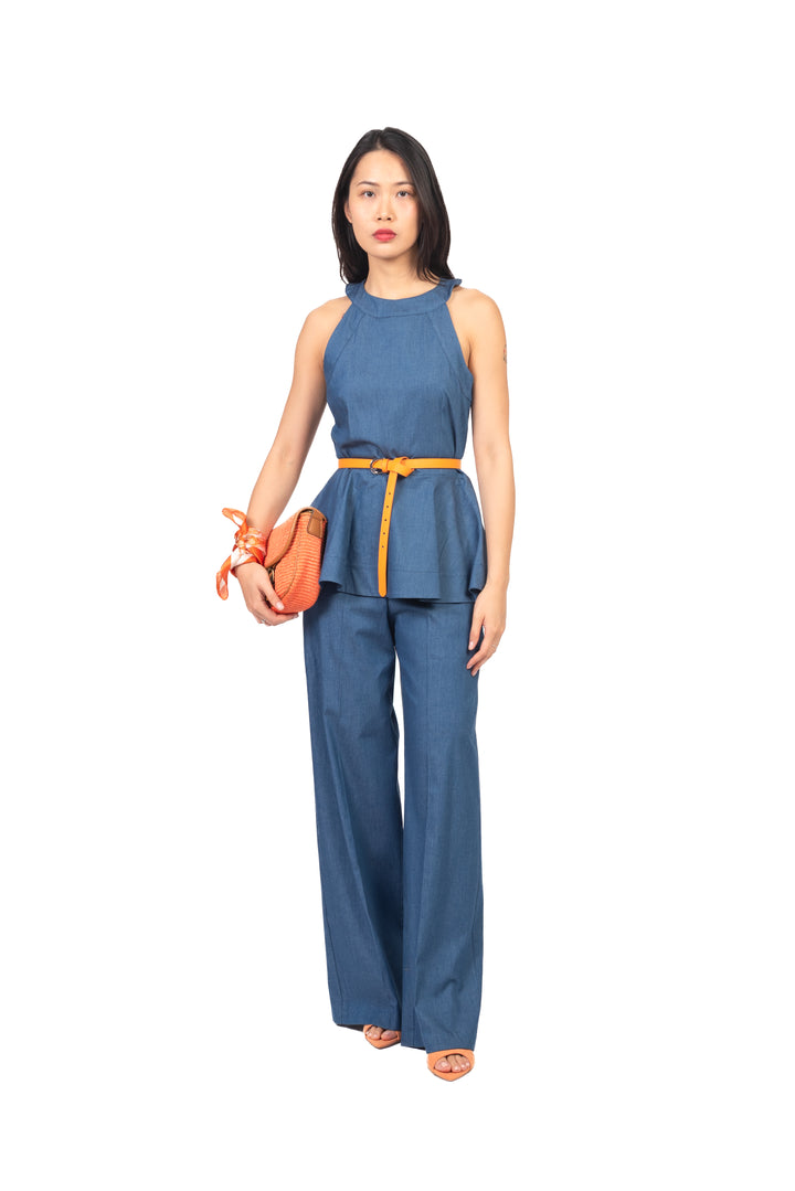 Tensione In - Top chambray peplum Art. 26T5330