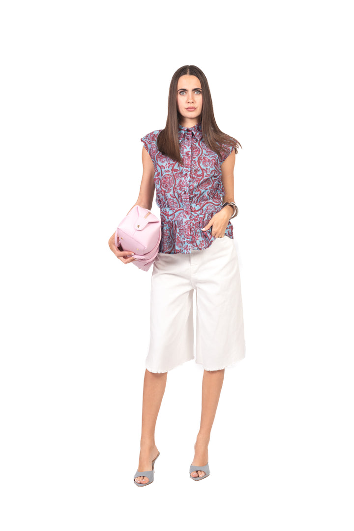 Tensione In - Camicia smanicata doppia fantasia Art. PE260287