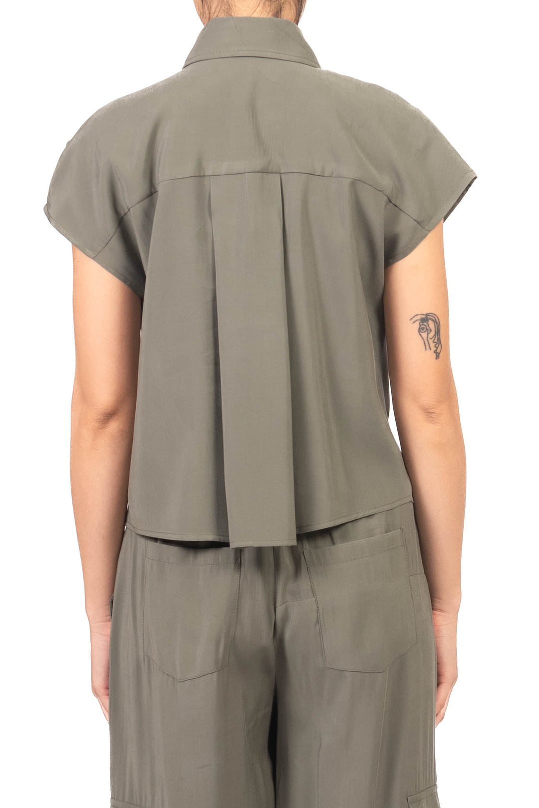 Tensione In - Camicia smanicata cupro gioiello Art. 26C5096