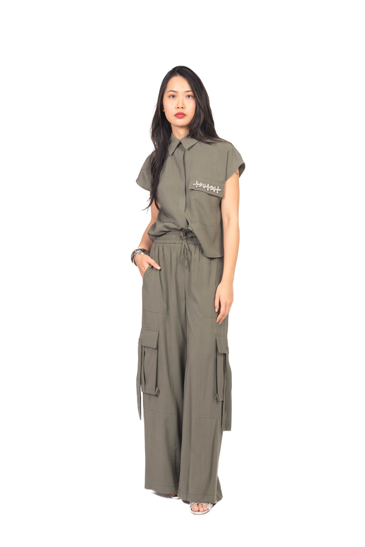 Tensione In - Camicia smanicata cupro gioiello Art. 26C5096