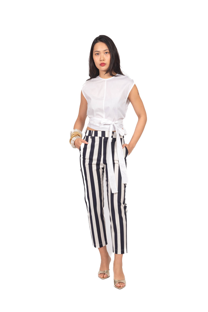 Tensione In - Pantalone sigaretta rigato Art. 26P5319