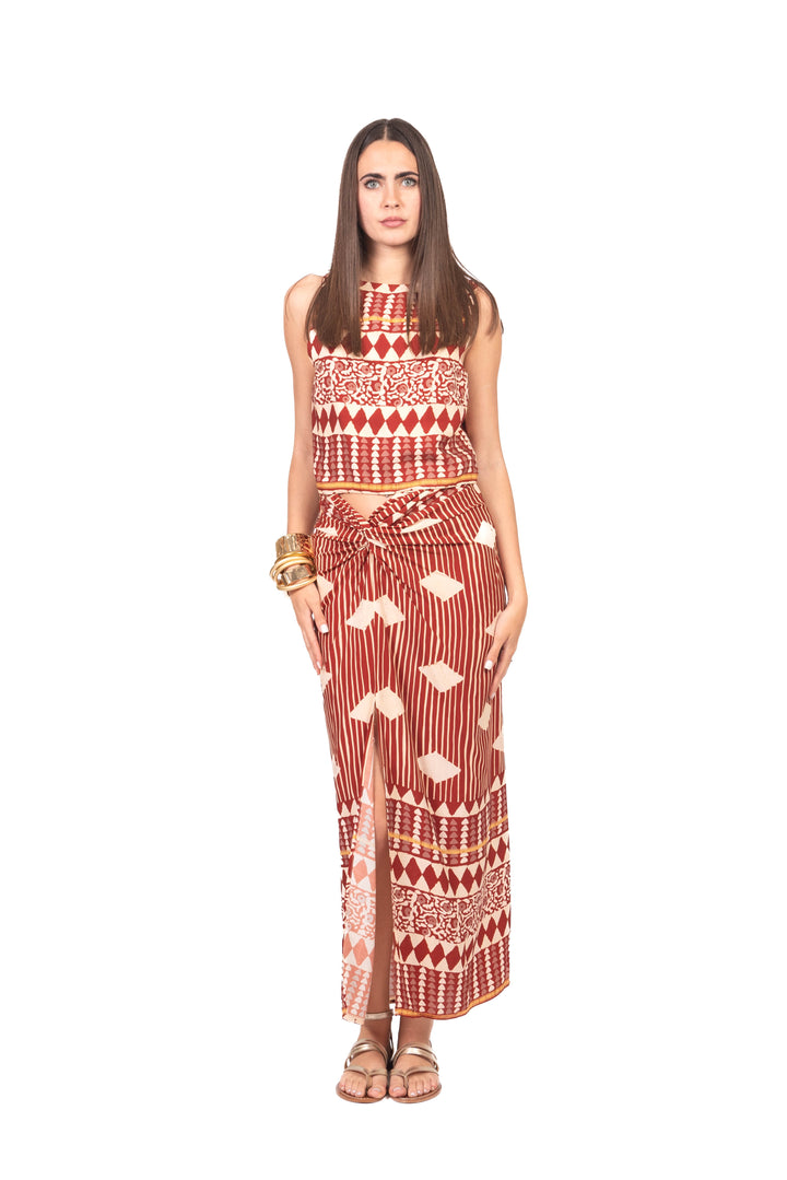 Vicolo - Completo top e gonna fantasia Art. TAB2649