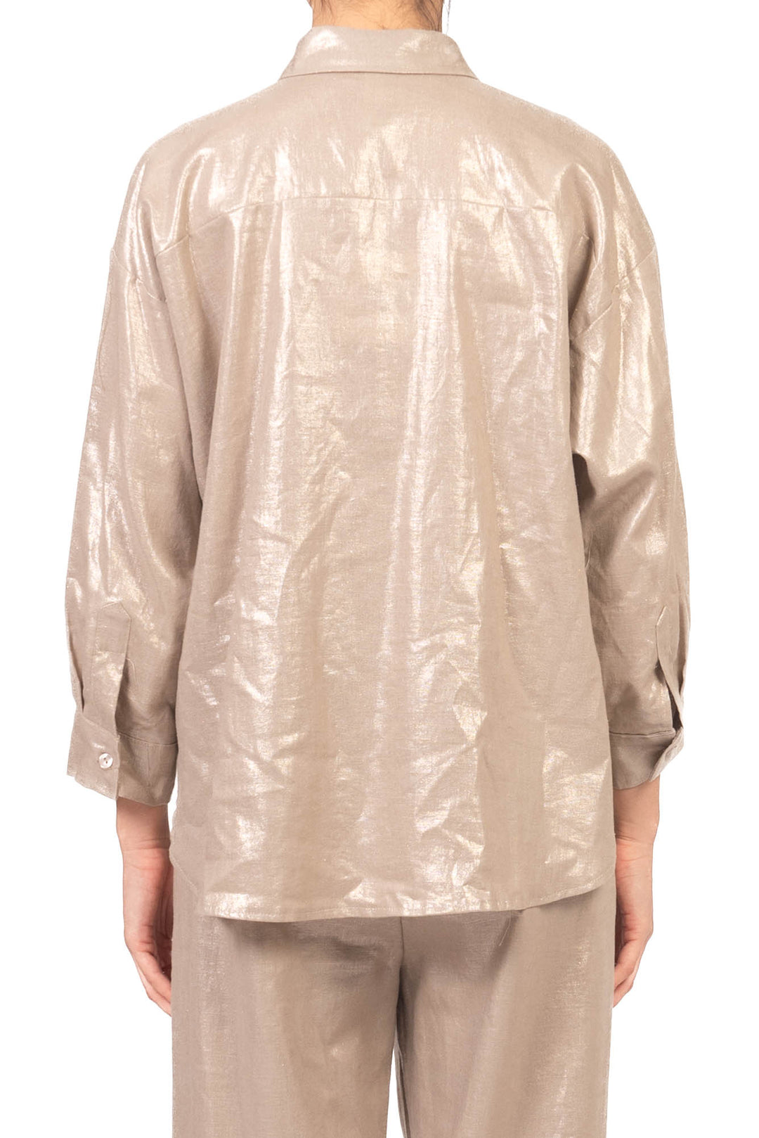 Tensione In - Camicia spalmata con taschino paillettes Art. S26CG64