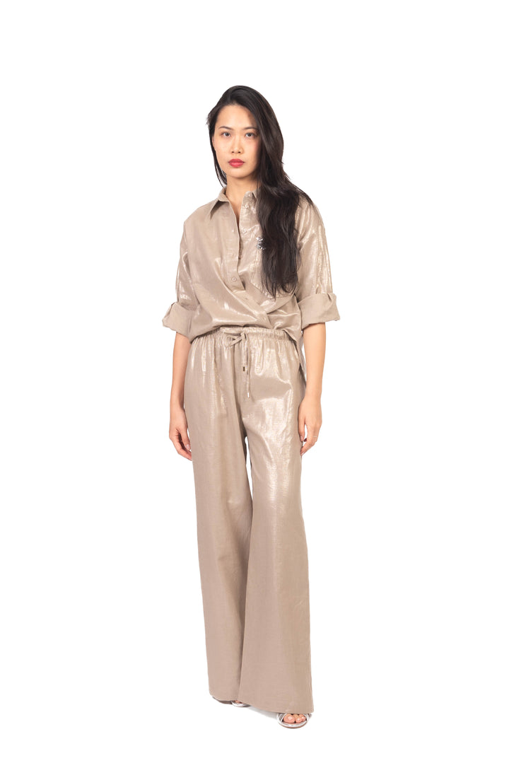 Tensione In - Pantalone palazzo spalmato Art. S26PG61