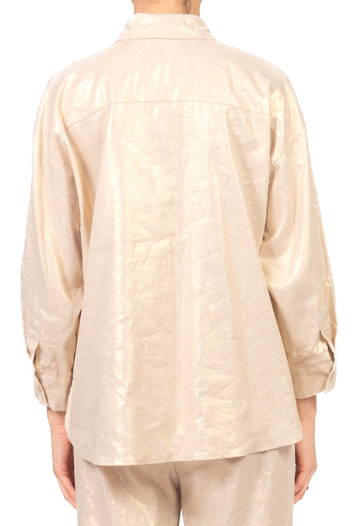 Tensione In - Camicia spalmata con taschino paillettes Art. S26CG64