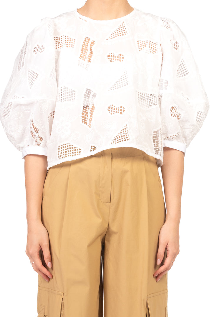 Imperial - Blusa ricamata manica palloncino Art. TAG7LYE