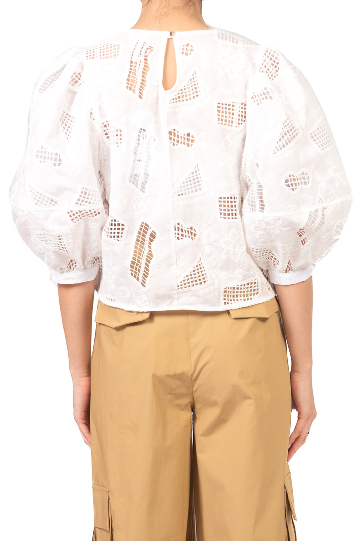 Imperial - Blusa ricamata manica palloncino Art. TAG7LYE
