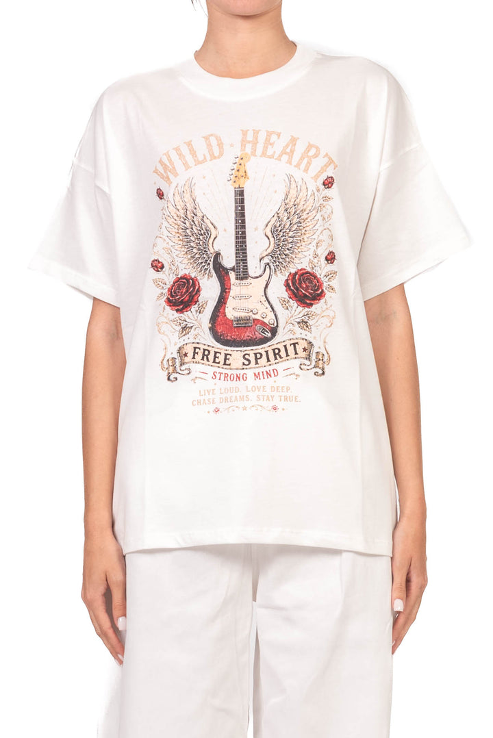 Vicolo - T-Shirt con stampa "Wild Heart" Art. RAB0946