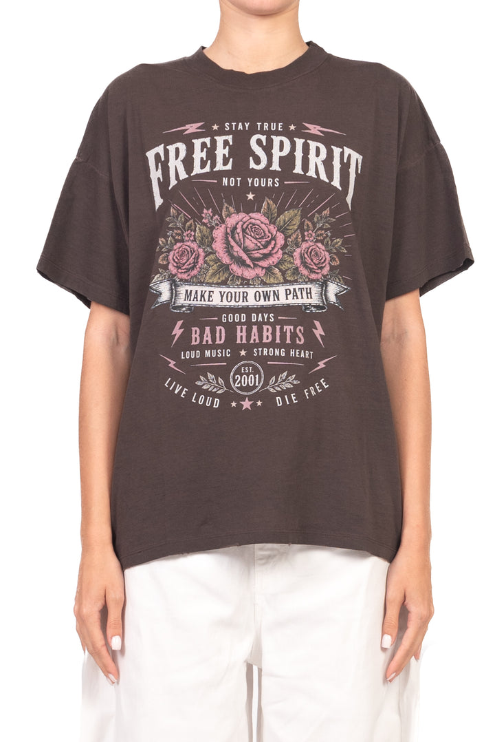 Vicolo - T-Shirt  stampa "Free Spirit" Art. RAB0952