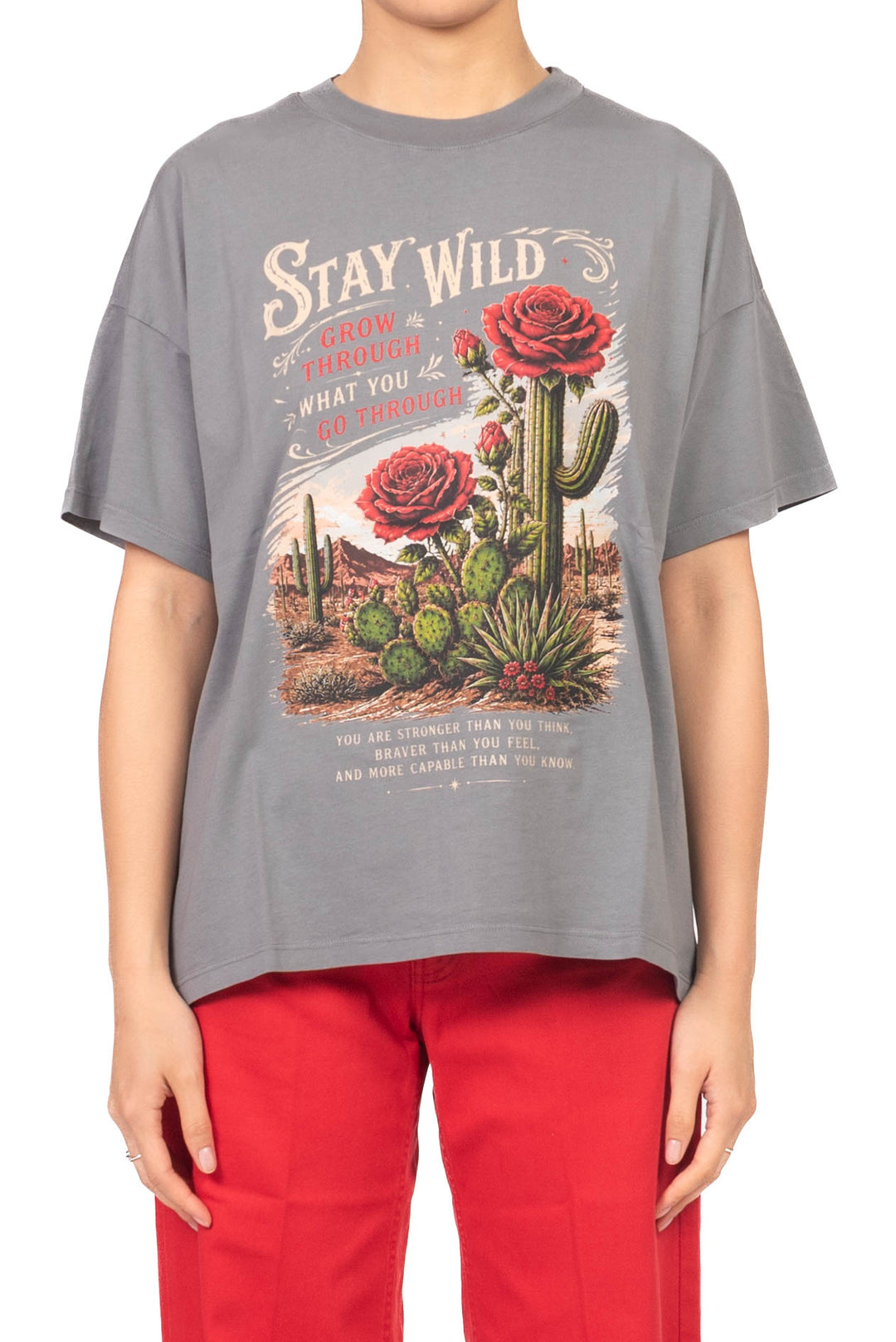 Vicolo - T-Shirt stampa "Stay Wild" Art. RAB0944